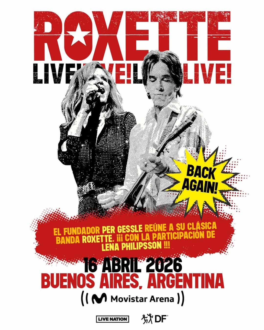 Roxette regresa a la Argentina: una noche para revivir la magia del pop en el Movistar Arena