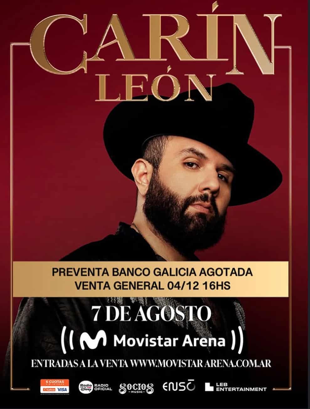 Carín León en Argentina 2026