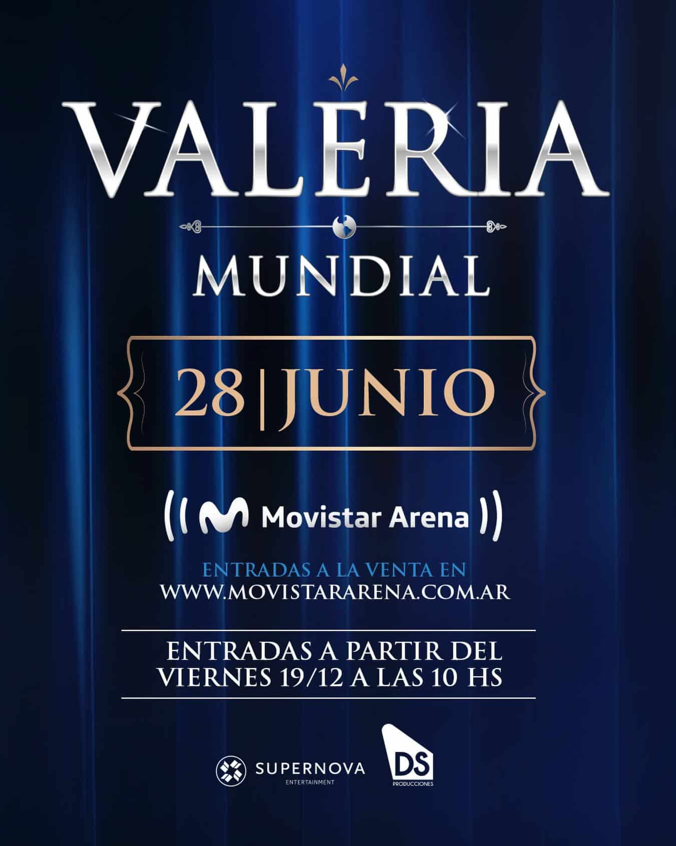 Valeria Lynch anuncia un show histórico en el Movistar Arena en 2026