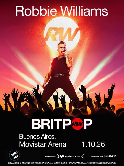Robbie Williams regresa a la Argentina con su gira “Britpop” y un show imperdible en el Movistar Arena