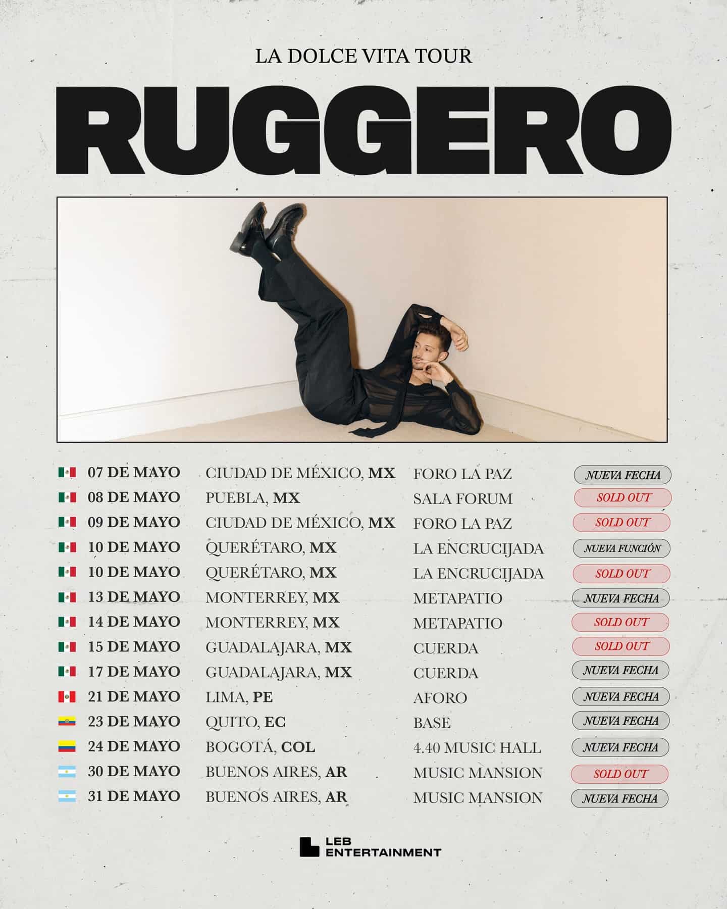 Ruggero vuelve a casa: la consagración de La Dolce Vita Tour en Argentina