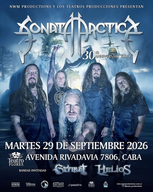 Sonata Arctica celebra 30 años de power metal con un show imperdible en Argentina