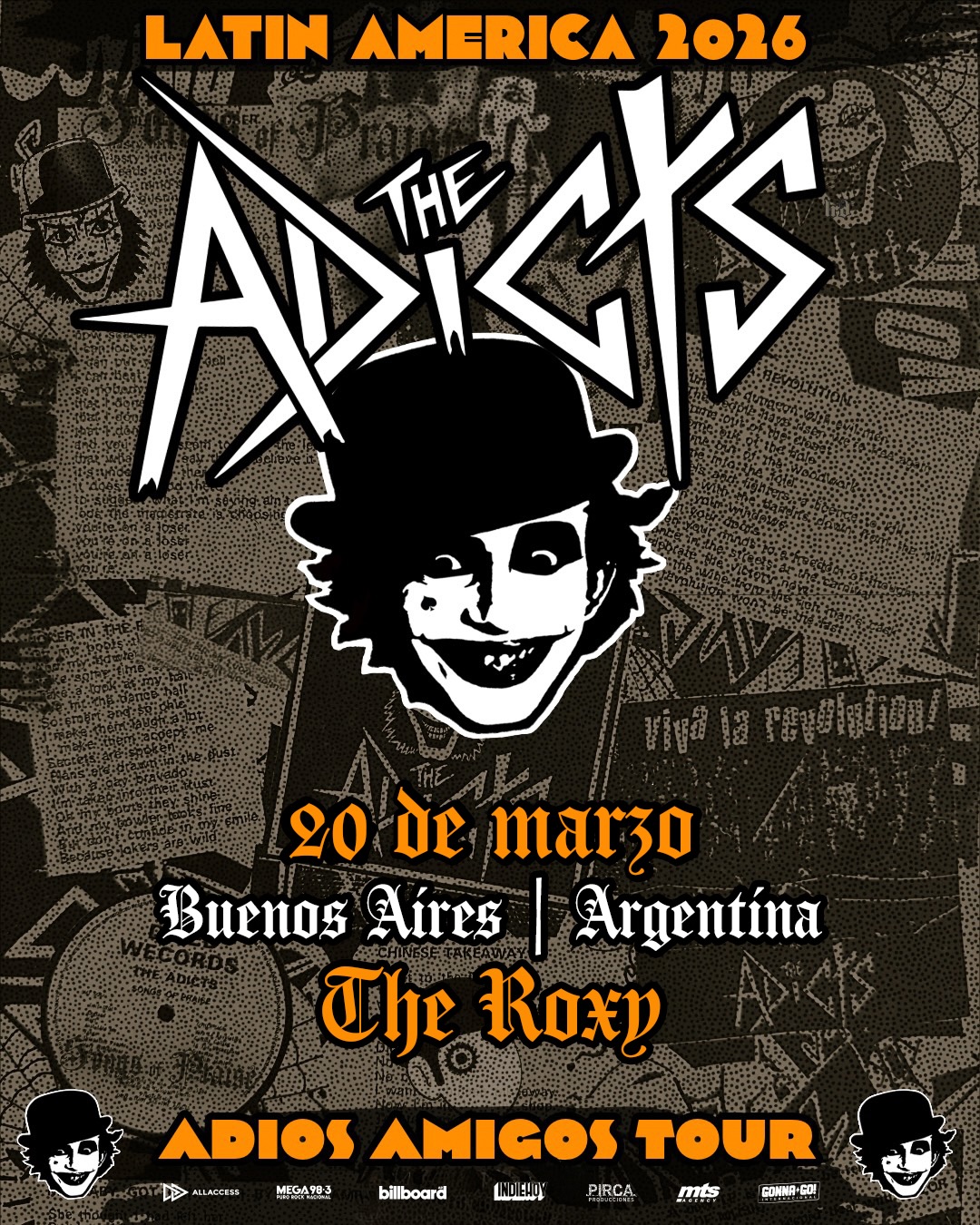The Adicts se despiden de los escenarios con su “Adiós Amigos Tour” en Buenos Aires