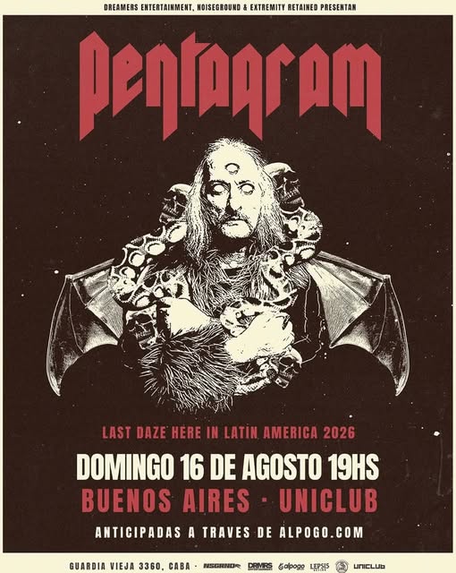 Pentagram se despide de Argentina con un último ritual de doom metal en Buenos Aires