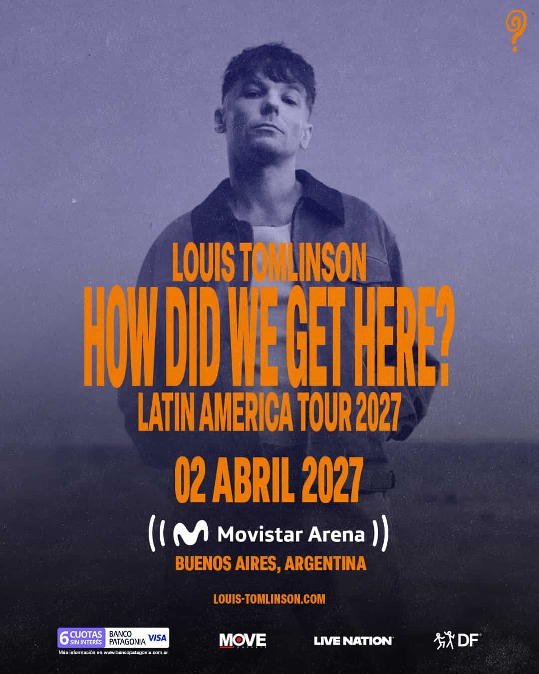 Louis Tomlinson regresa a Argentina con su nueva gira “How Did We Get Here?”