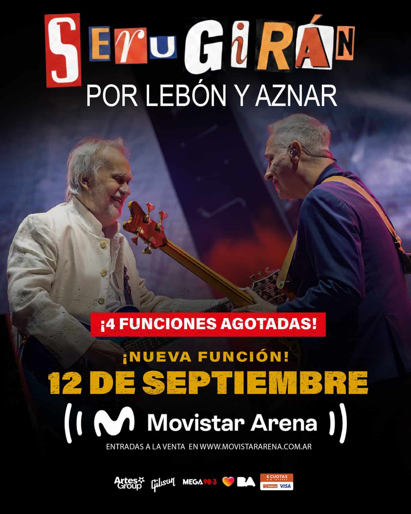Serú Girán por Lebón y Aznar: en el Movistar Arena 2026