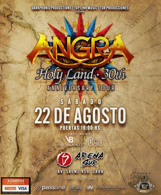 ANGRA celebra los 30 años de “Holy Land” con un show histórico en Argentina