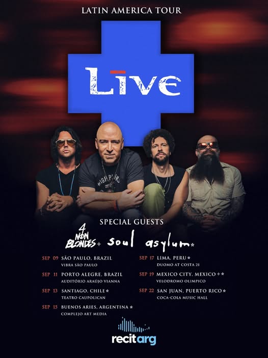 Ed Kowalczyk vuelve a Buenos Aires: Live y Soul Asylum tocarán en C Art Media