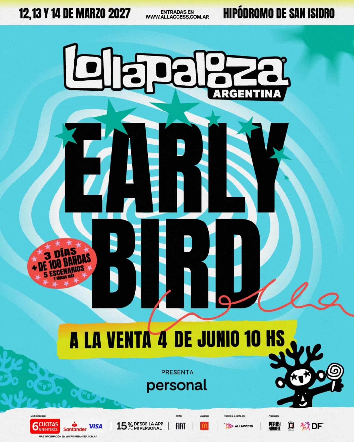 Lollapalooza Argentina confirma las fechas de su 12ª edición y anuncia la venta de entradas