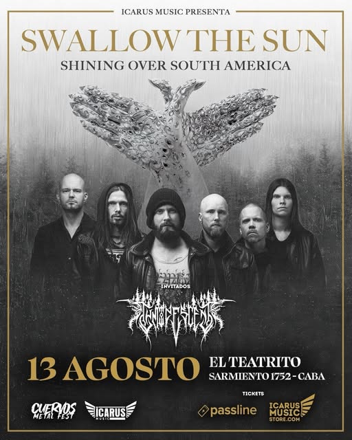 Swallow The Sun regresa a Argentina con una noche de Death/Doom melódico en Buenos Aires