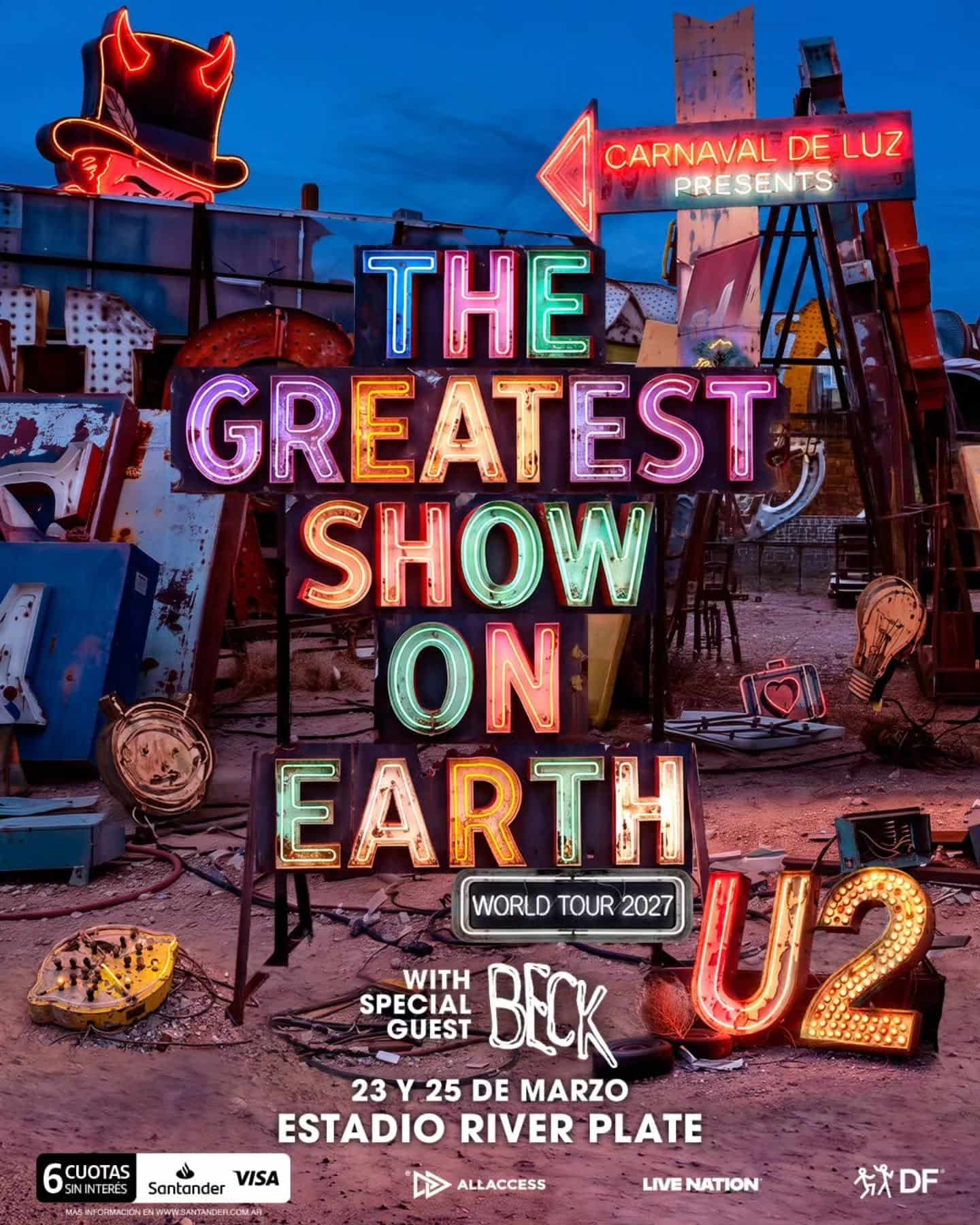 U2 en Argentina 2027